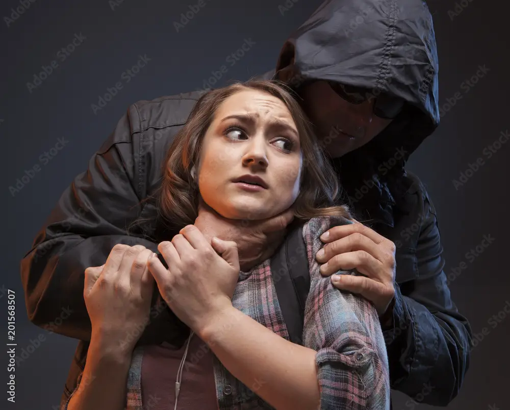 girl being choked
