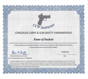 Certificate of Pistol Training