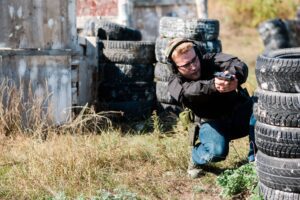 shooting from behind cover