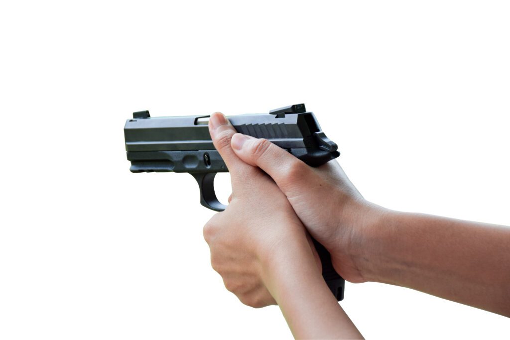 correctly gripping a handgun