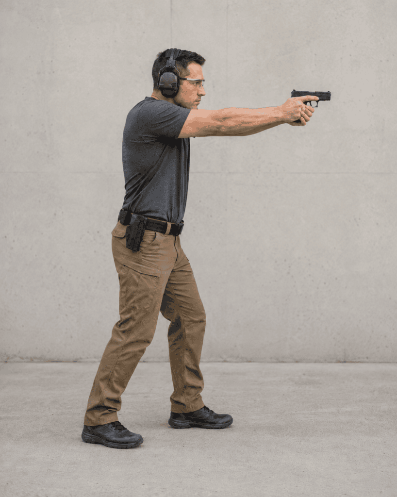 pistol shooting stance