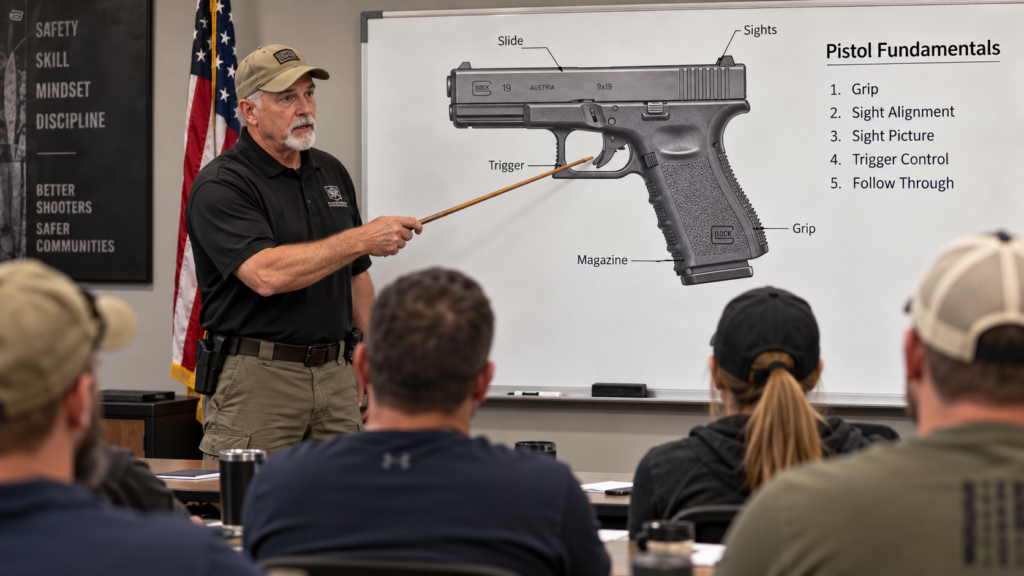 Pistol shooting fundamentals